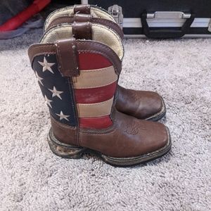 Boys Durango Rebel American Flag boots.